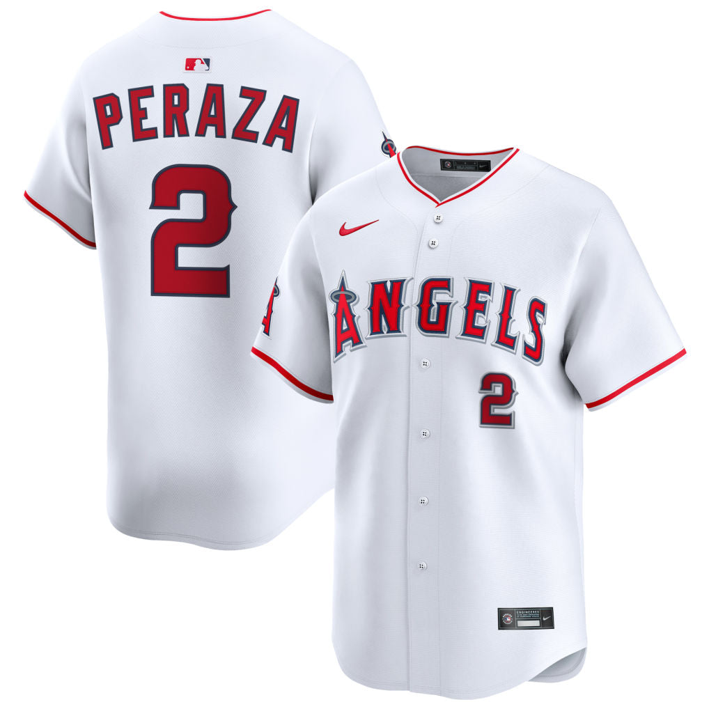 Oswald Peraza Los Angeles Angels 2026 Home Limited Jersey - White