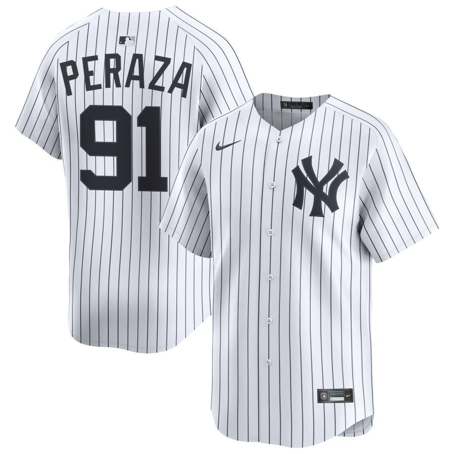 Oswald Peraza New York Yankees 2025 Home Limited Player Jersey - White