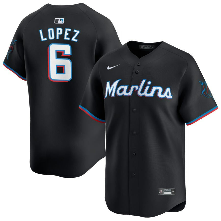 Otto Lopez Miami Marlins 2025 Alternate Limited Jersey ï¿½ï¿½ï¿½ Black