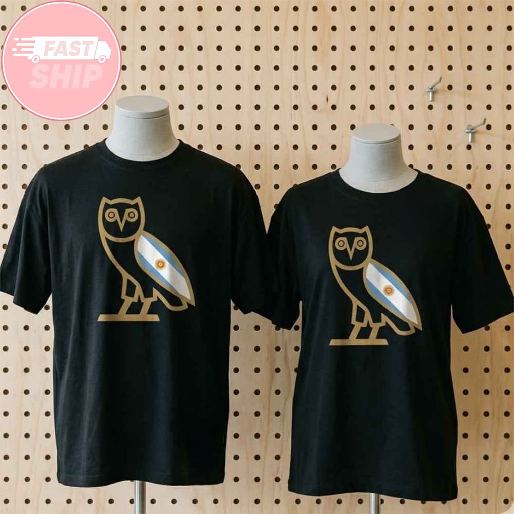 OVO October's Very Own Drake International OG Soccer FIFA World Cup 2026 Argentina Flag Logo T-Shirt