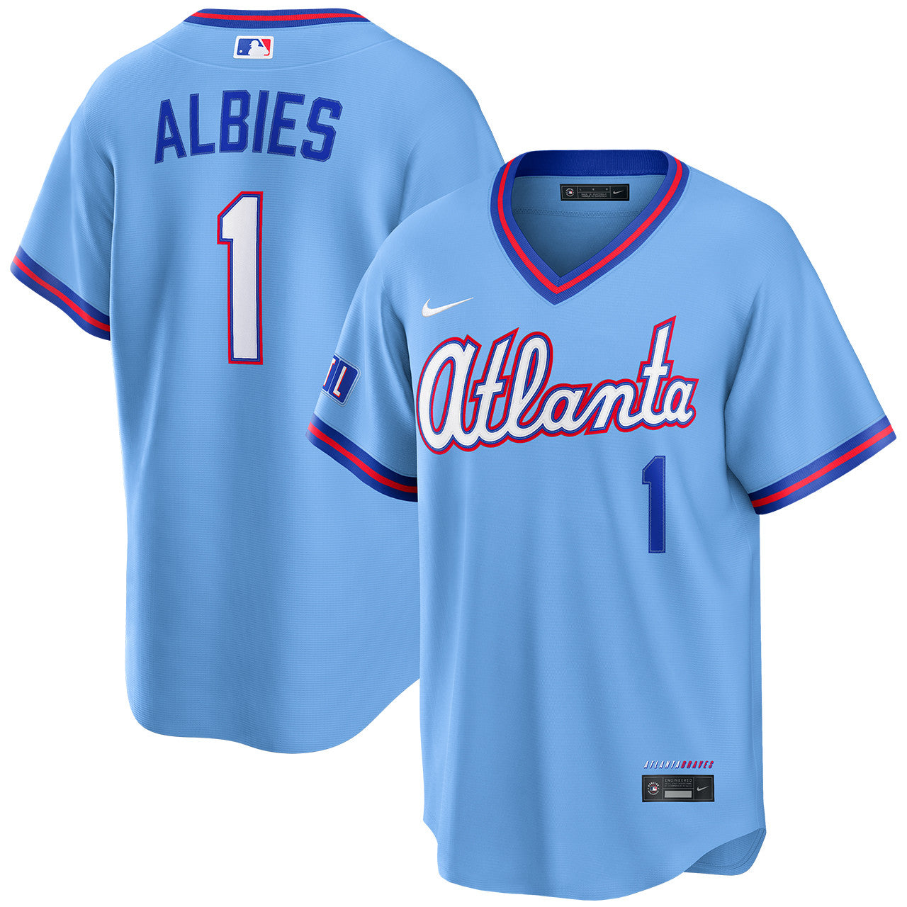 Ozzie Albies Atlanta Braves 2026 City Connect Stadium Jersey - Powder Blue