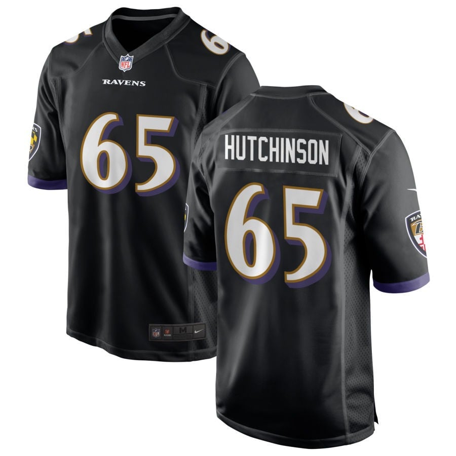 Ozzie Hutchinson Baltimore Ravens 2025 Alternate Game Jersey - Black