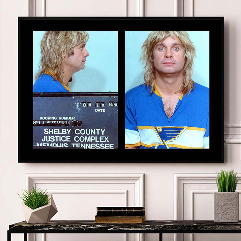 Ozzy Osbourne 1984 Mugshot Poster Ozzy Osbourne Merch Bedroom Wall Decor