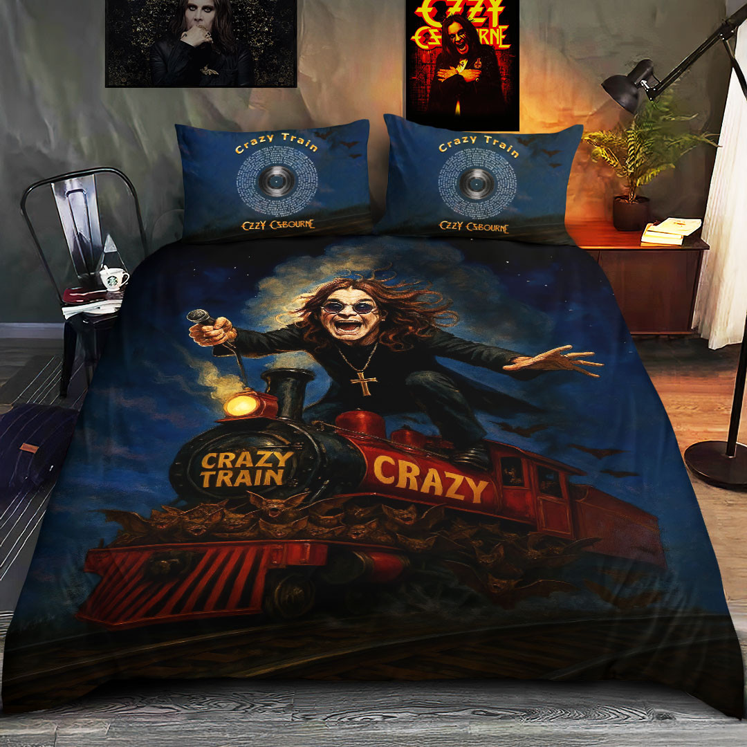 Ozzy Osbourne Crazy Train Duvet Bedding Set Bedroom Decor Ideas Ozzy Osbourne Merch Fan Gifts