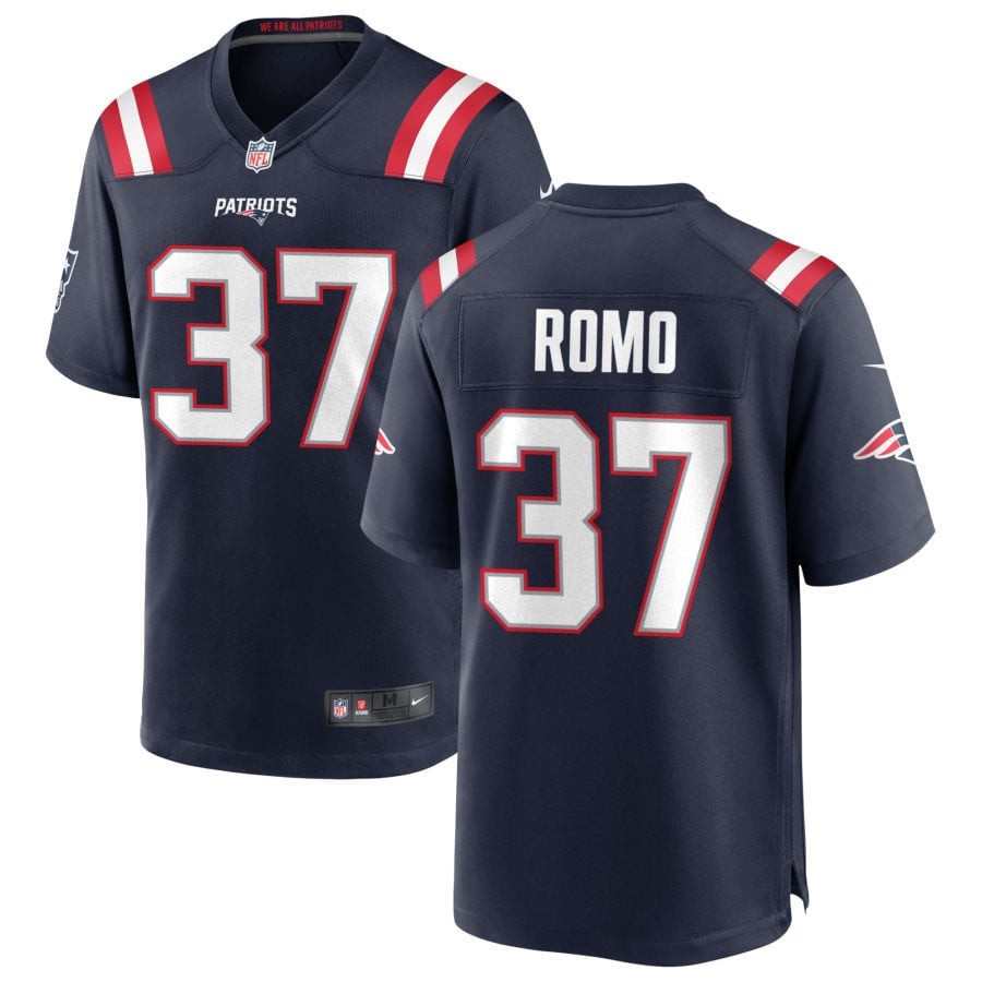 Parker Romo New England Patriots 2025 Game Jersey - Navy
