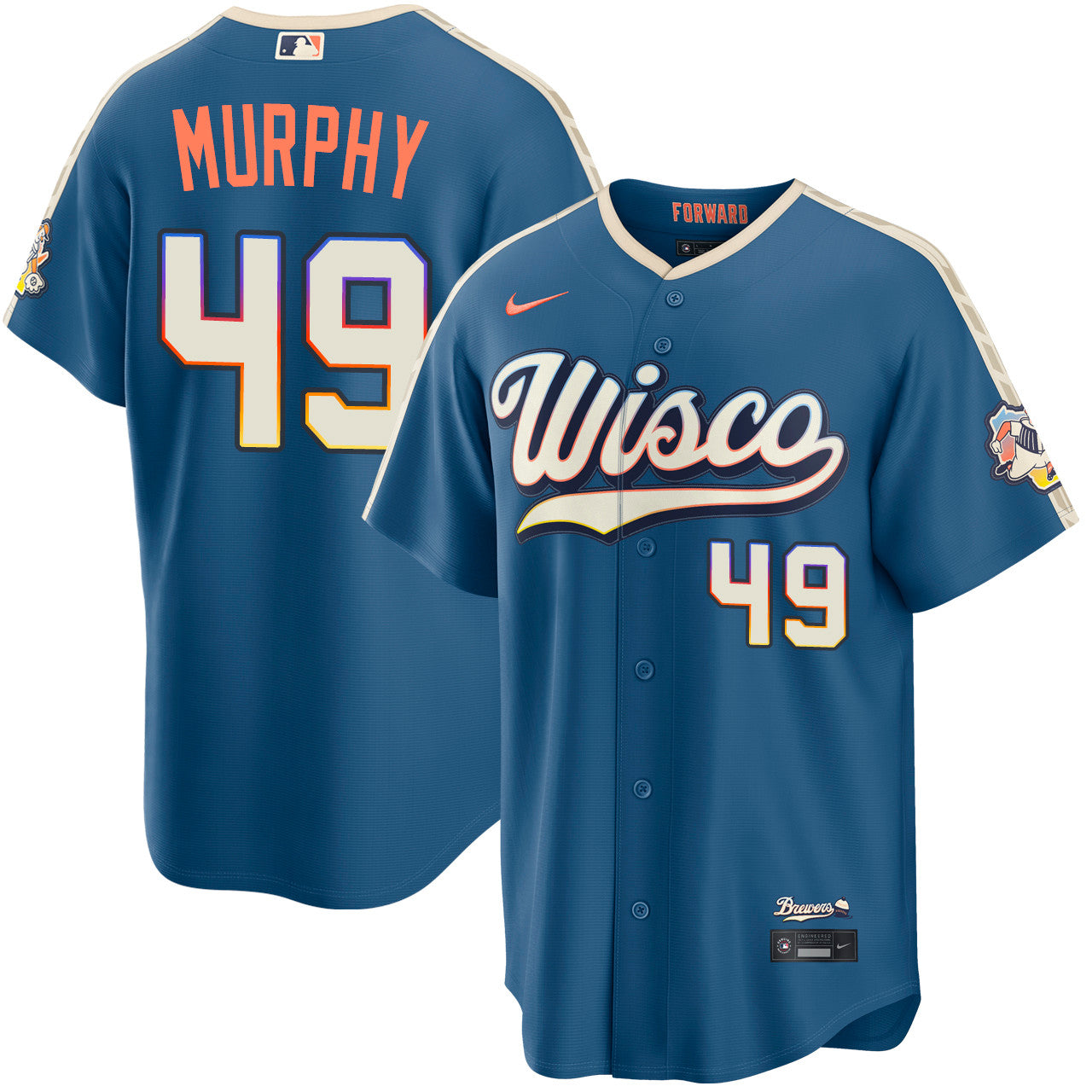 Pat Murphy Milwaukee Brewers 2026 City Connect Stadium Jersey - Mineral Blue