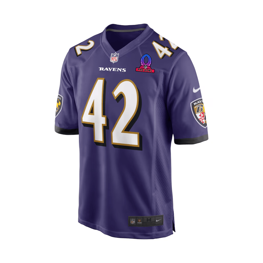 Patrick Ricard Baltimore Ravens 2025 Pro Bowl Patch Game Men Jersey - Purple - Image 2