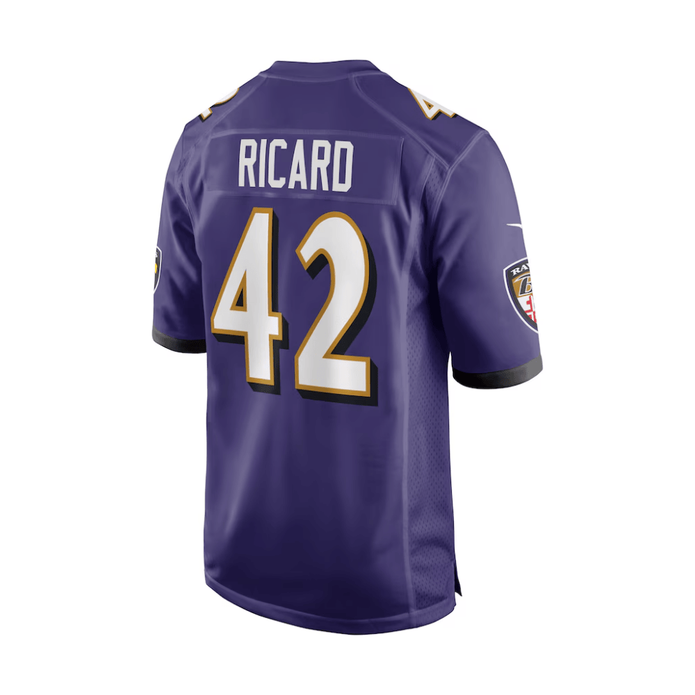 Patrick Ricard Baltimore Ravens 2025 Pro Bowl Patch Game Men Jersey - Purple - Image 3