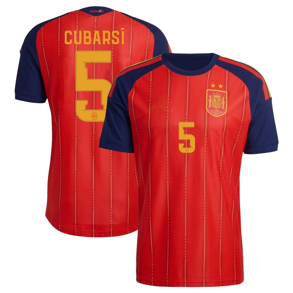 Pau Cubarsi Jersey Shirt #5 Spain 2-STAR FIFA World Cup Champions Merch 2026 Gift For Fans