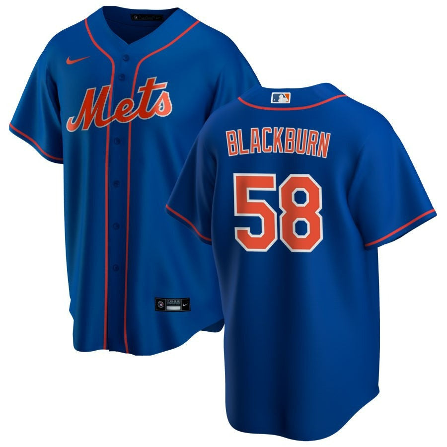 Paul Blackburn New York Mets 2025 Alternate Replica Jersey - Royal