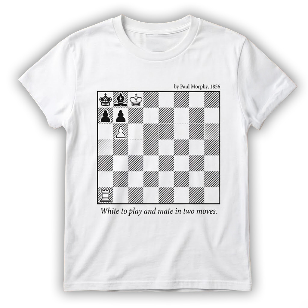 Paul Morphy 1856 White To Play And Mate In Two Chess Shirt Paul Morphy Merch Gifts For Him