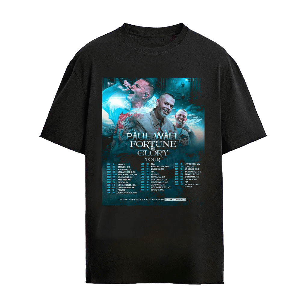 Paul Wall Fortune And Glory Tour 2026 Schedule Tour Dates Shirt