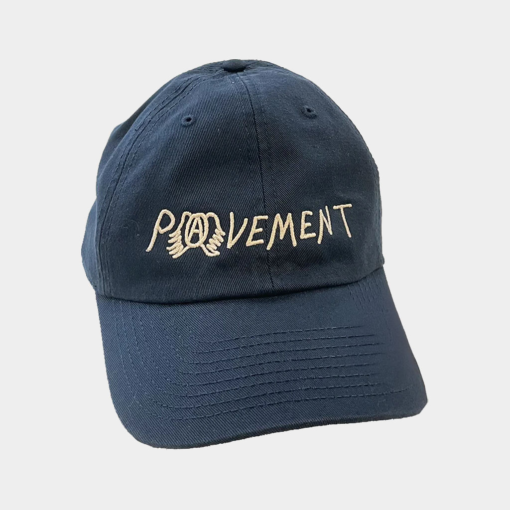 Pavement Merch 2026 Pavement Logo Navy Hat Embroidered Present For Rock Band Fans