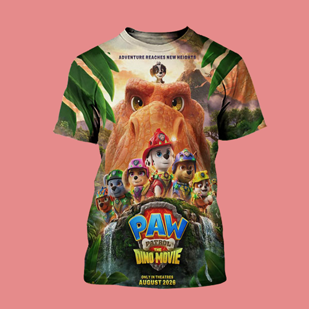 PAW Patrol The Dino Movie 2026 In Theaters August 14 2026 Shirt Gifts For Movie Lover