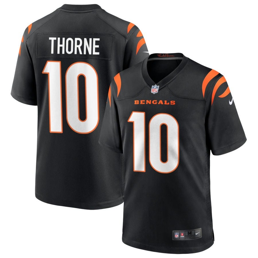 Payton Thorne Cincinnati Bengals 2025 Game Jersey - Black