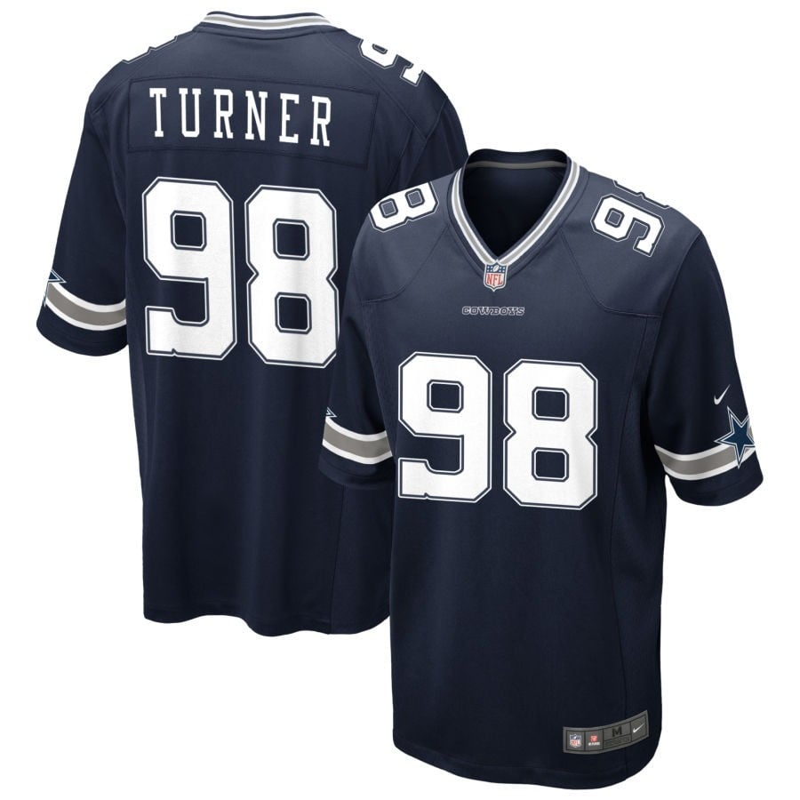 Payton Turner Dallas Cowboys 2025 Game Jersey - Navy