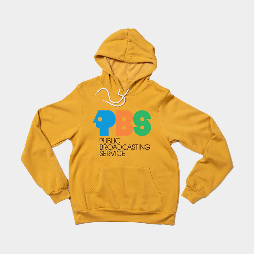 PBS Merch PBS 1970s Logo Hoodie Public Broadcasting Service Hooded Sweatshirt Gifts For BFF