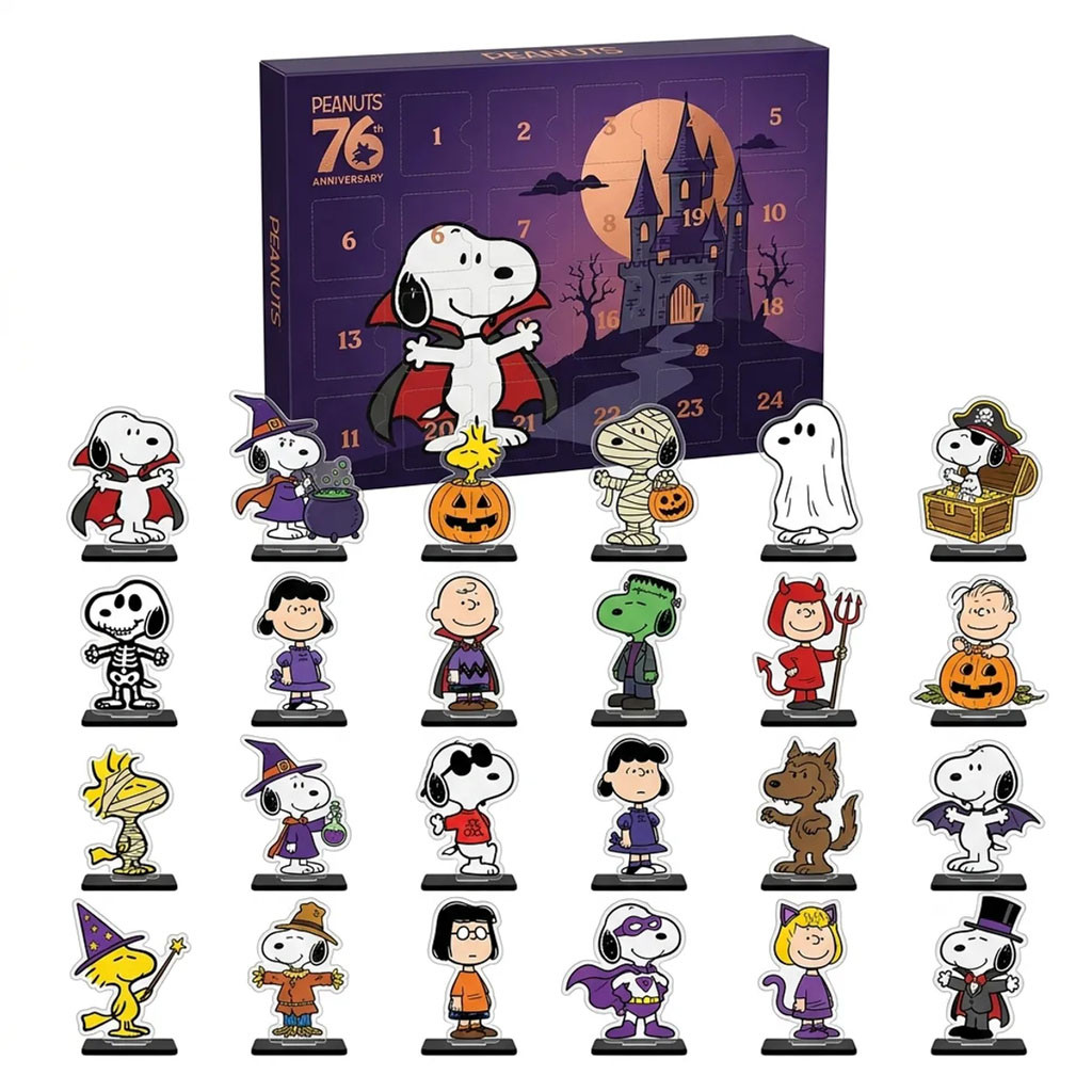 Peanuts Snoopy 76th Anniversary Halloween 24 Day Collectible Ornaments Advent Calendar BFF Gifts