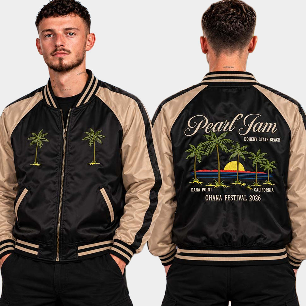 Pearl Jam Merch Ohana Festival 2026 Palm Jacket Good Gift Ideas For Music Lovers