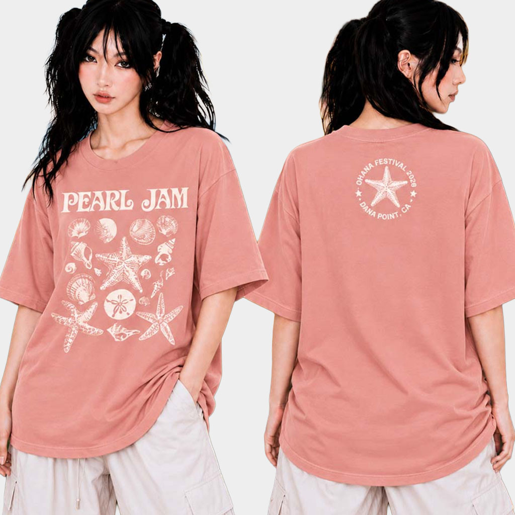 Pearl Jam Merch Ohana Festival 2026 Shells T-Shirt Good Presents For Music Lovers