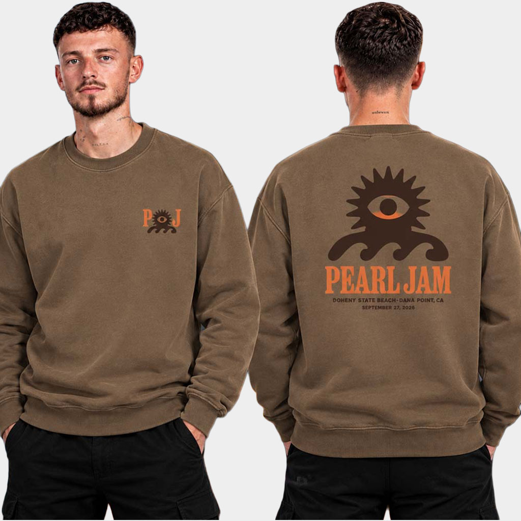Pearl Jam Merch Ohana Festival 2026 Wave Lord Sweatshirt Music Related Gifts For Guys