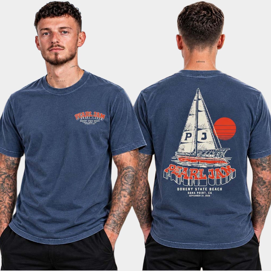Pearl Jam Merch Ohana Festival Sailboat T-Shirt Best Gifts For Rock Music Lovers