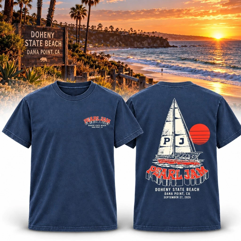 Pearl Jam Ohana Festival 2026 Event Sailboat T-Shirt Pearl Jam Merch Gifts For BFF