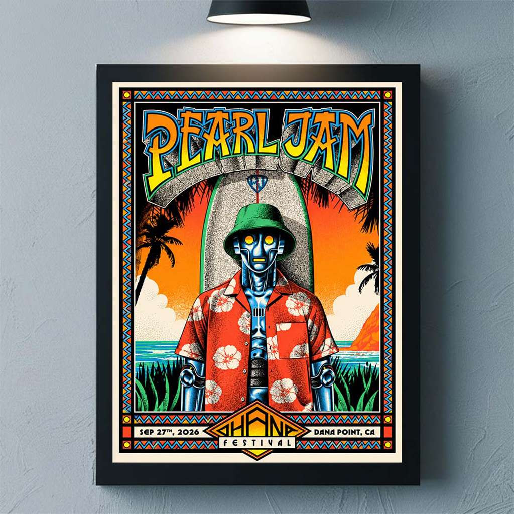 Pearl Jam Ohana Festival 2026 Poster In Dana Point CA On Sept 27 Poster Pearl Jam Merch Gifts