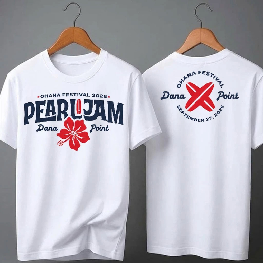 Pearl Jam x Ohana Festival 2026 Dana Point California T-Shirt Pearl Jam Merch Friends Gifts