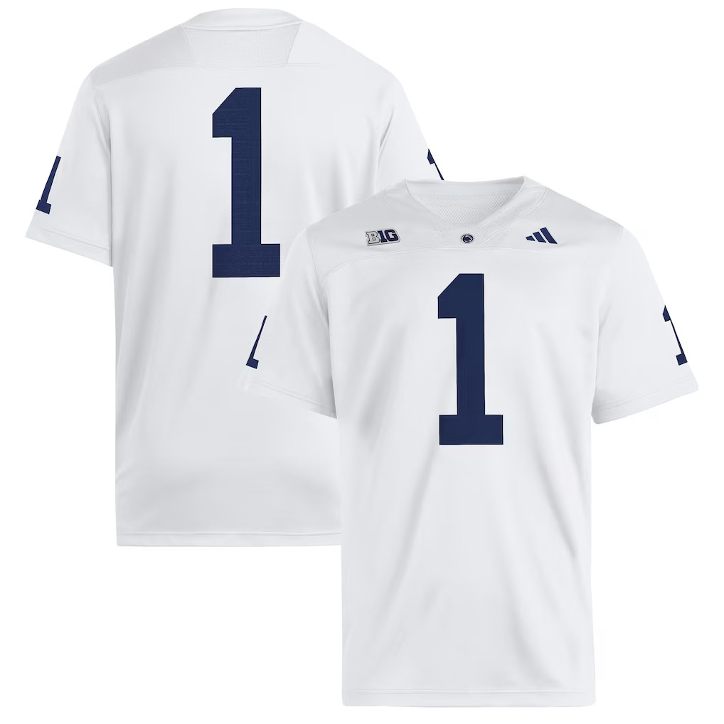 Penn State Merch 2026 #1 Penn State Nittany Lions Away Jersey White Special Step Dad Gifts