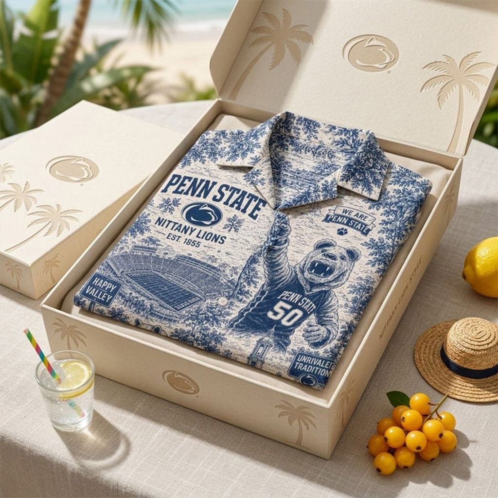 Penn State Nittany Lions Football 2026 Hawaiian Shirt Nittany Lions Merch Gifts For Husband