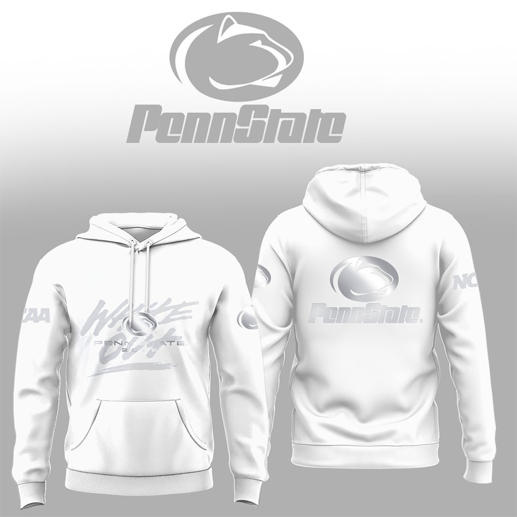Penn State White Out Hoodie Nittany Lions Merch Unique Gifts For Football Lovers