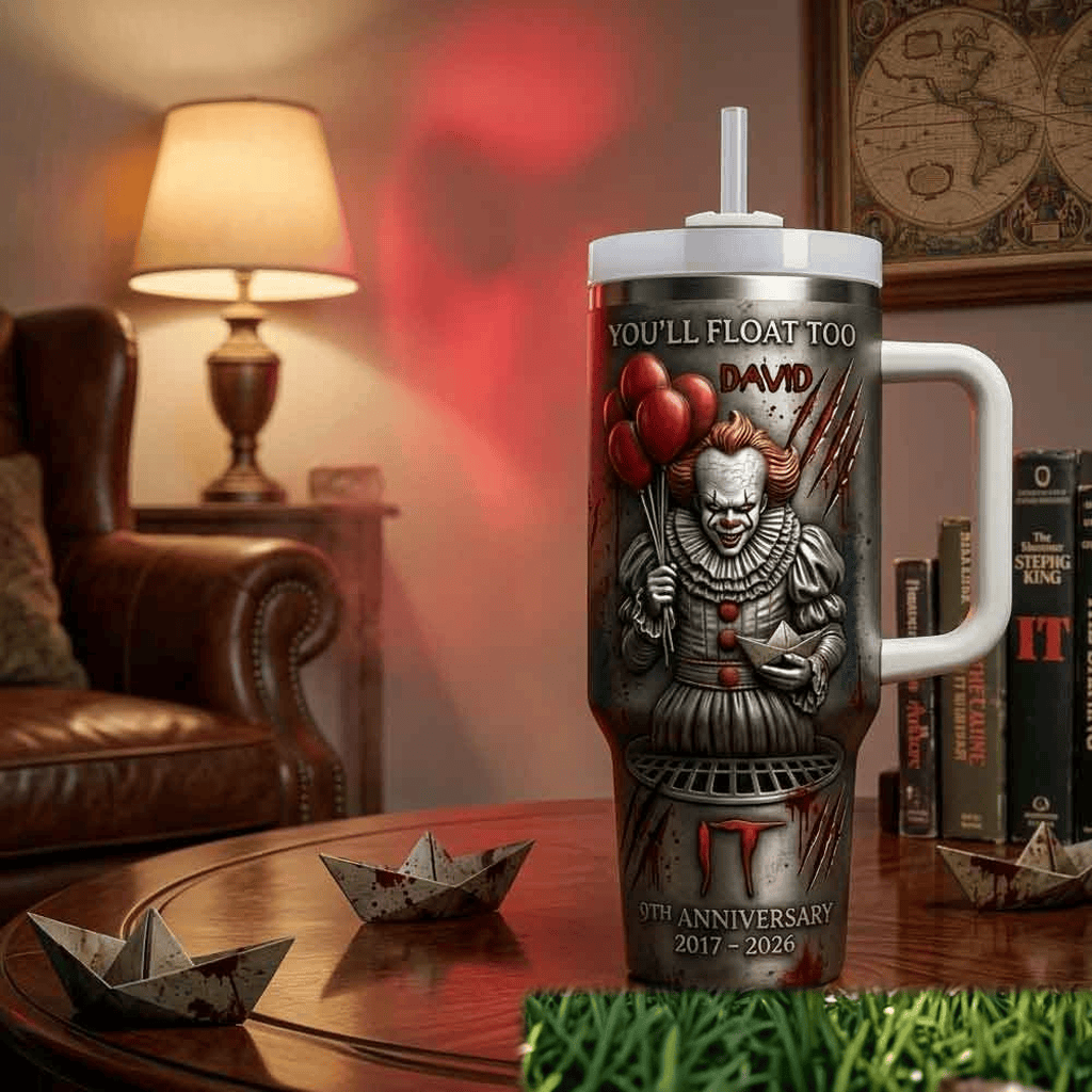 Pennywise IT 9th Anniversary You'll Float Too Tumbler Pennywise Merch Gifts For Horror Fans