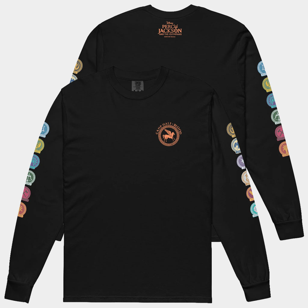 Percy Jackson Merch Percy Jackson Long Sleeve T-Shirt Camp Half-Blood Cabins Shirt Him Gifts
