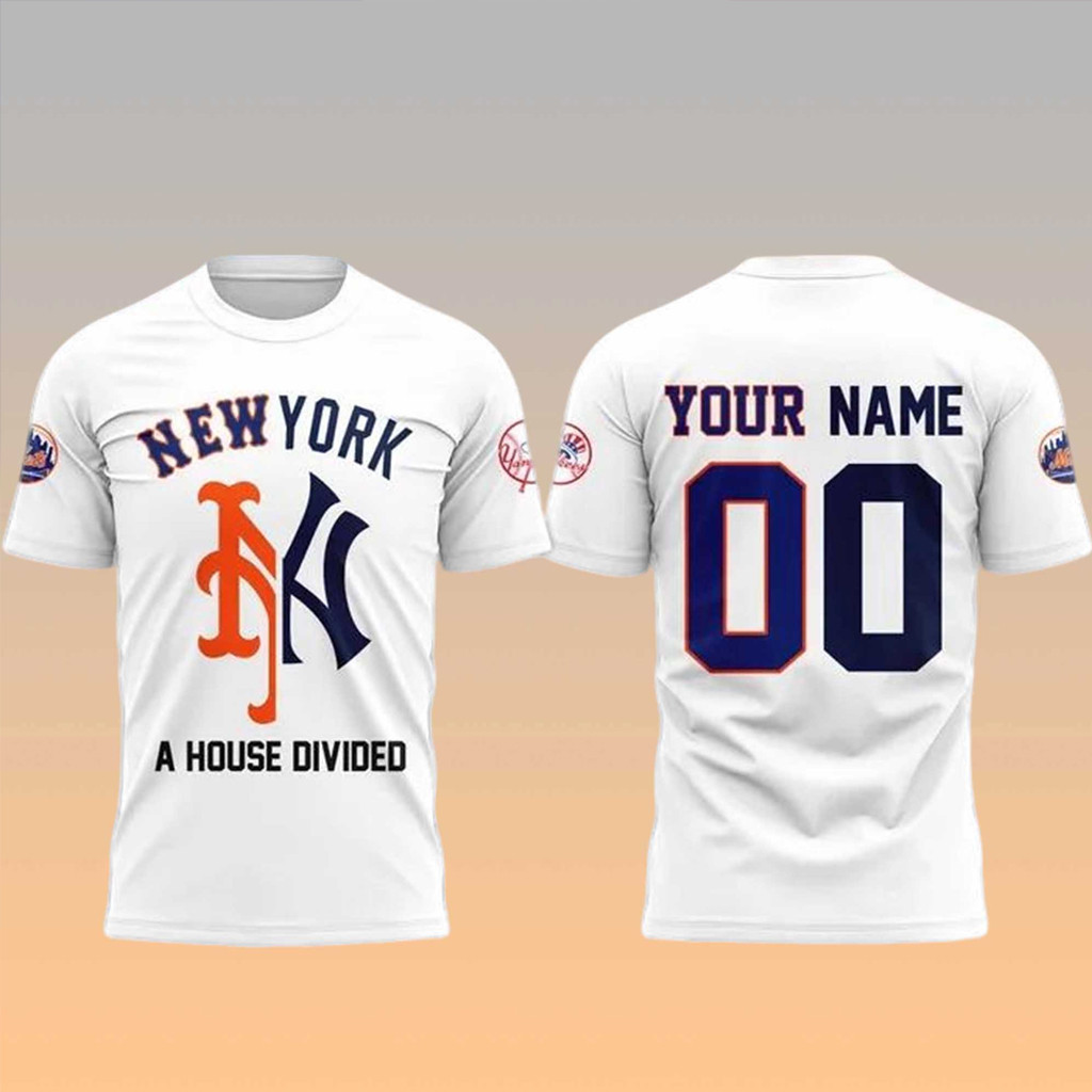 Personalized 2026 Subway Series Yankees X Mets T-Shirt A House Divided Shirt Fan Merch