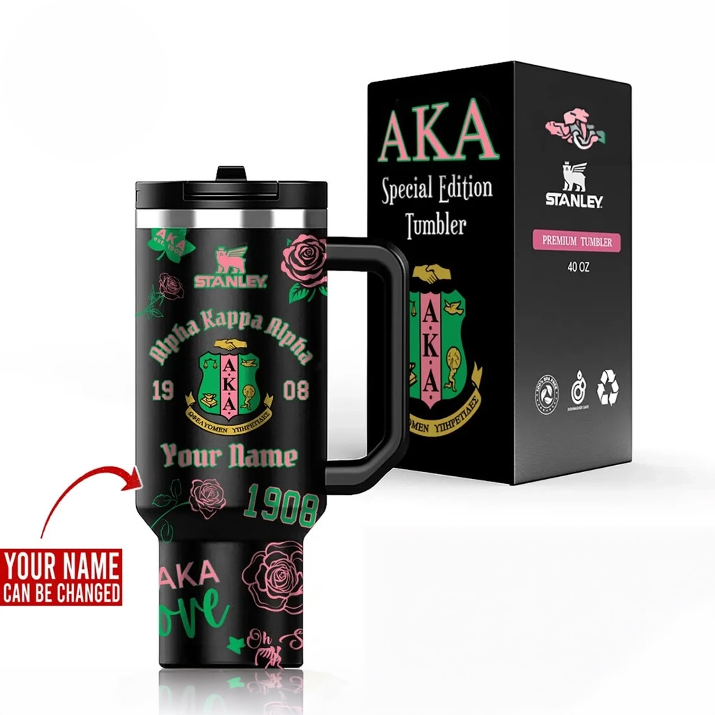 Personalized AKA Alpha Kappa Alpha Stanley 40oz Tumbler Best Gifts For Friends