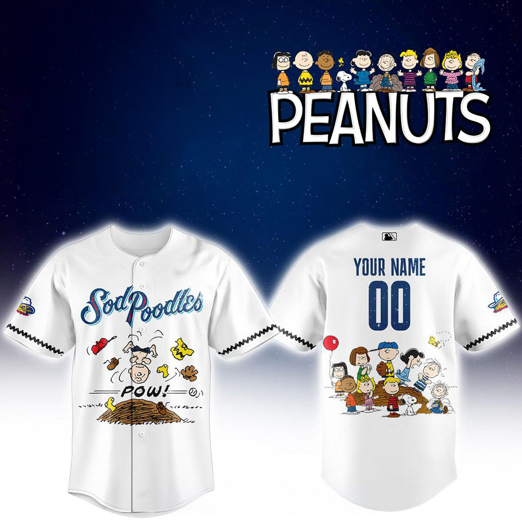 Personalized Amarillo Sod Poodles Peanuts Night 2026 Baseball Jersey Sod Poodles Merch Gifts