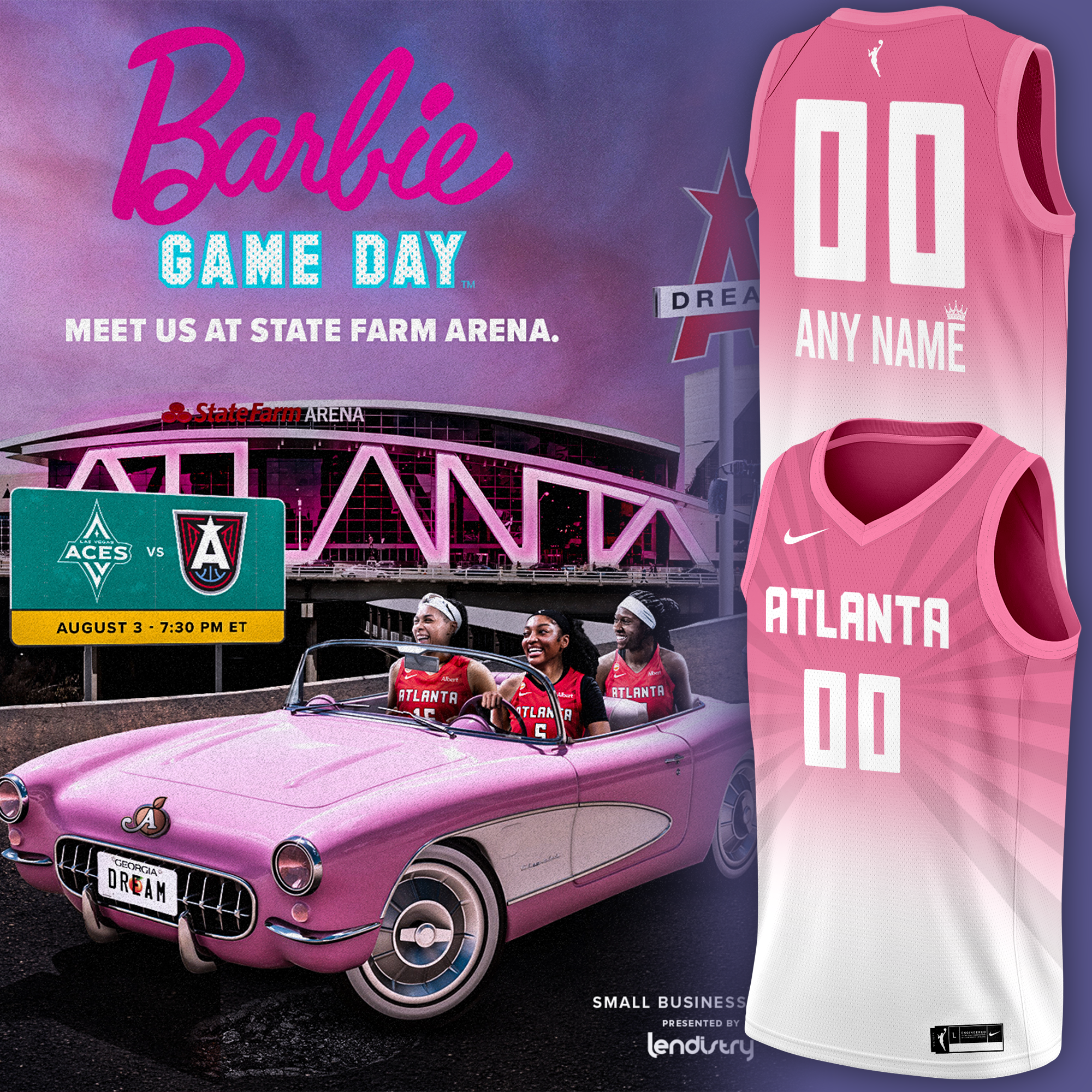 Personalized Atlanta Dream X Barbie Dream Girl Basketball Jersey Atlanta Dream Merch 2026