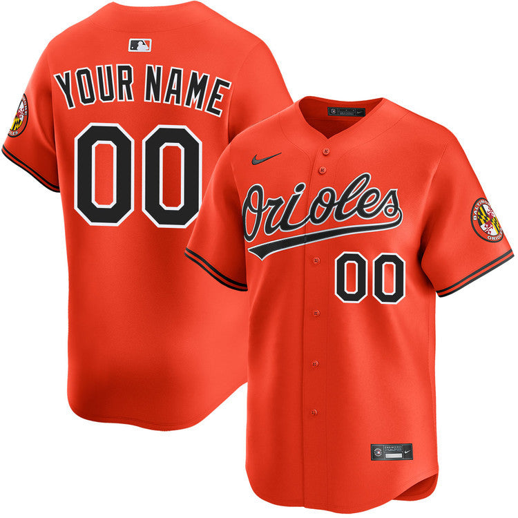 Personalized Baltimore Orioles 2025 Alternate Limited Jersey - Orange