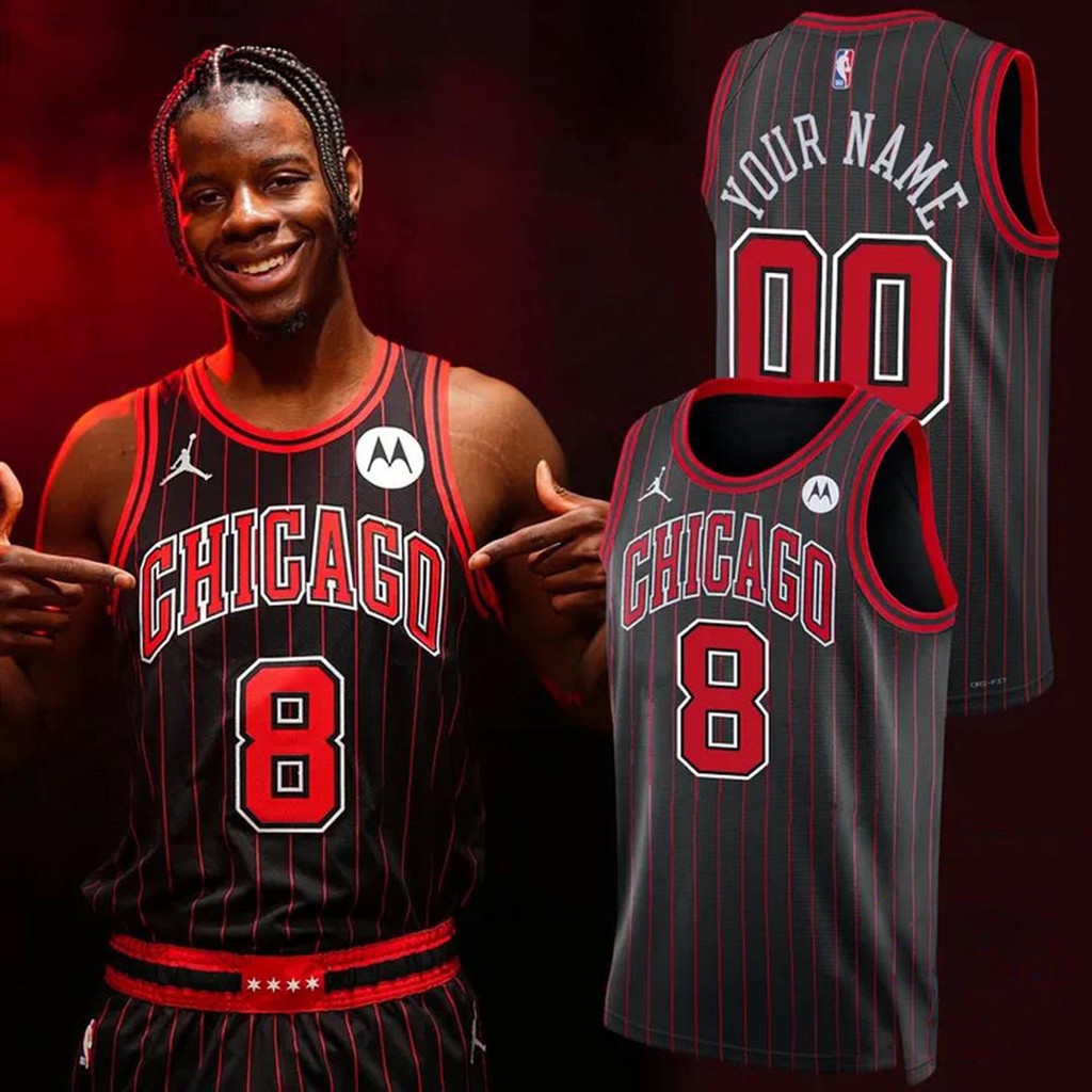 Personalized Chicago Bulls Black Swingman 2026 Basketball Jersey Bulls Merch Gift For Husband