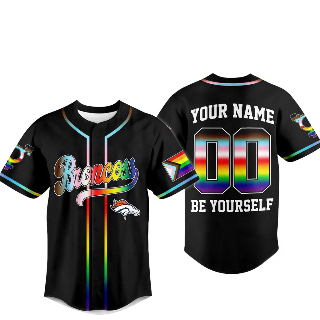 Personalized Denver Broncos 2026 Pride Month Baseball Jersey Denver Broncos Merch Fan Gifts
