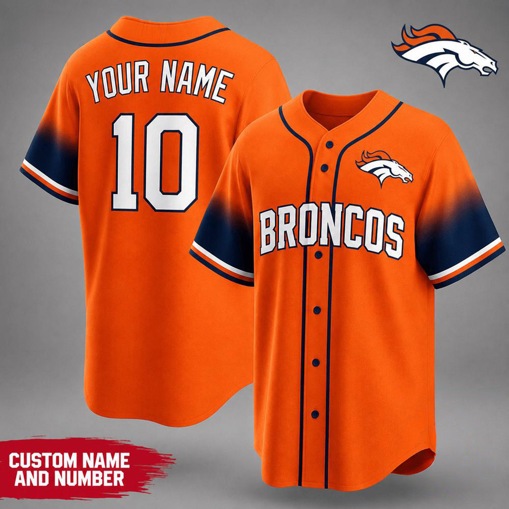 Personalized Denver Broncos Team Pride Baseball Jersey Denver Broncos Merch Gifts For Husband