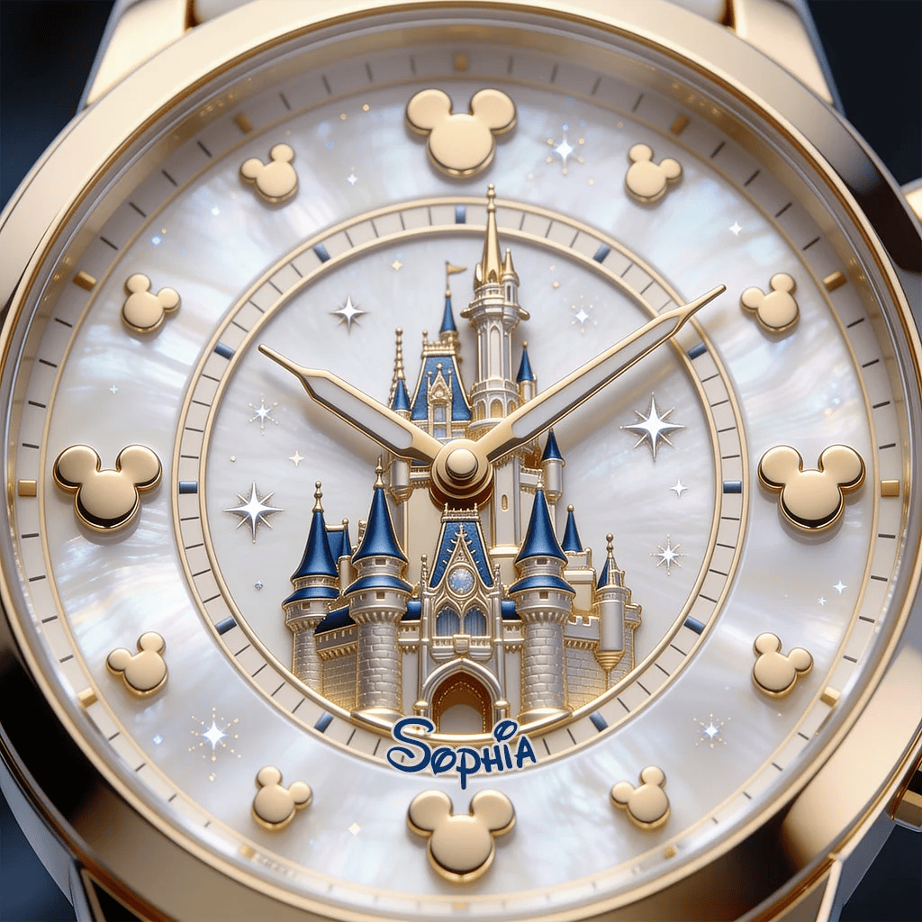 Personalized Disney Castle Believe In Magic Dream Trip Women Hand Watch Birthday Gift For Her