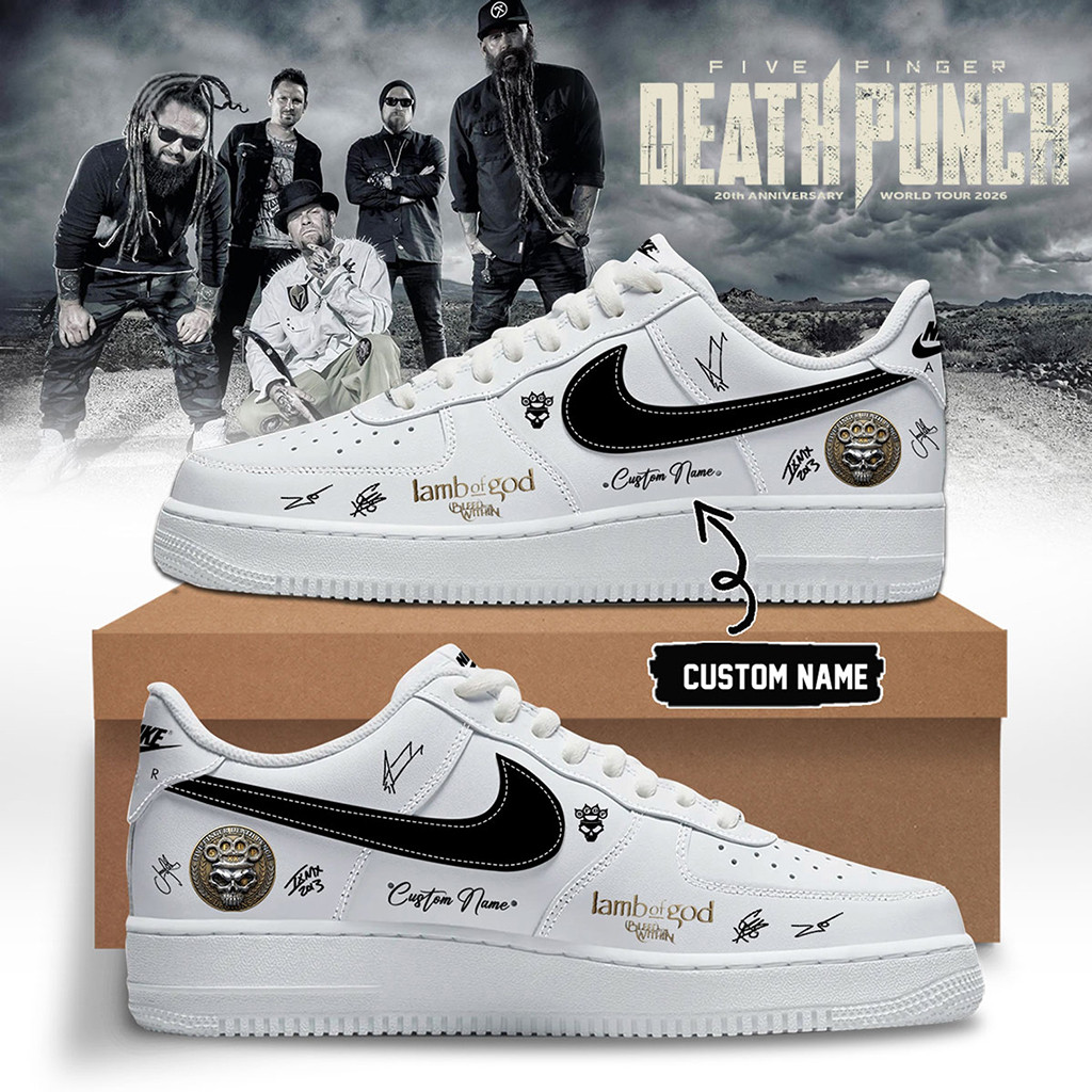 Personalized Five Finger Death Punch Merch 5FDP Hits Me Tour 2026 Signed Sneakers Fan Gear