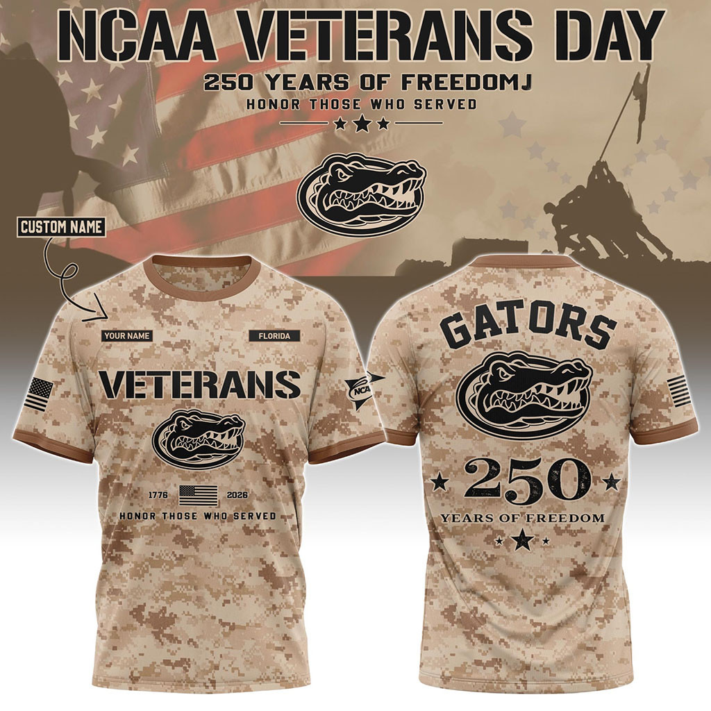 Personalized Florida Gators Special Veterans Day 2026 T-Shirt Florida Gators Merch Veteran Gift