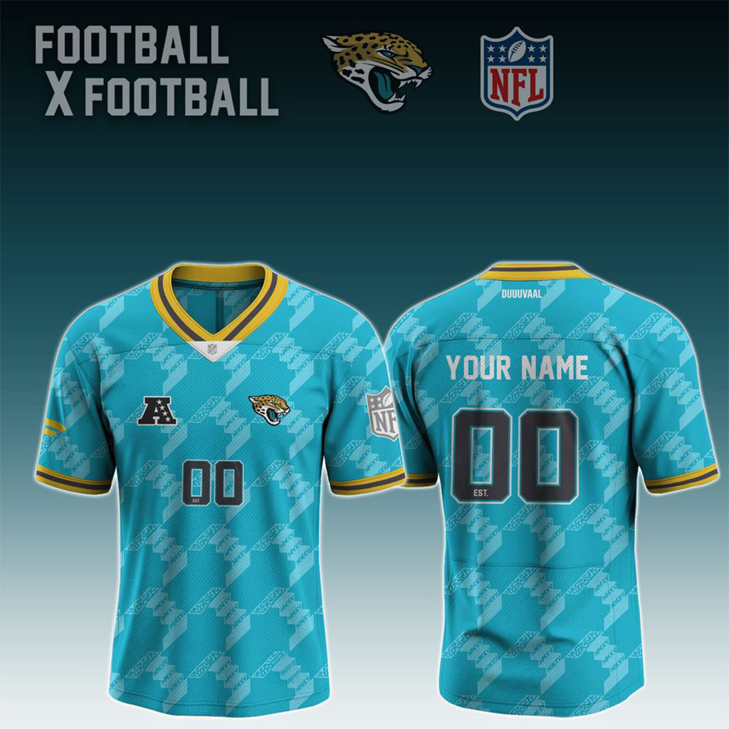 Personalized Jacksonville Jaguars Football X Football 2026 Jersey Jaguars Merch Brothers Gifts
