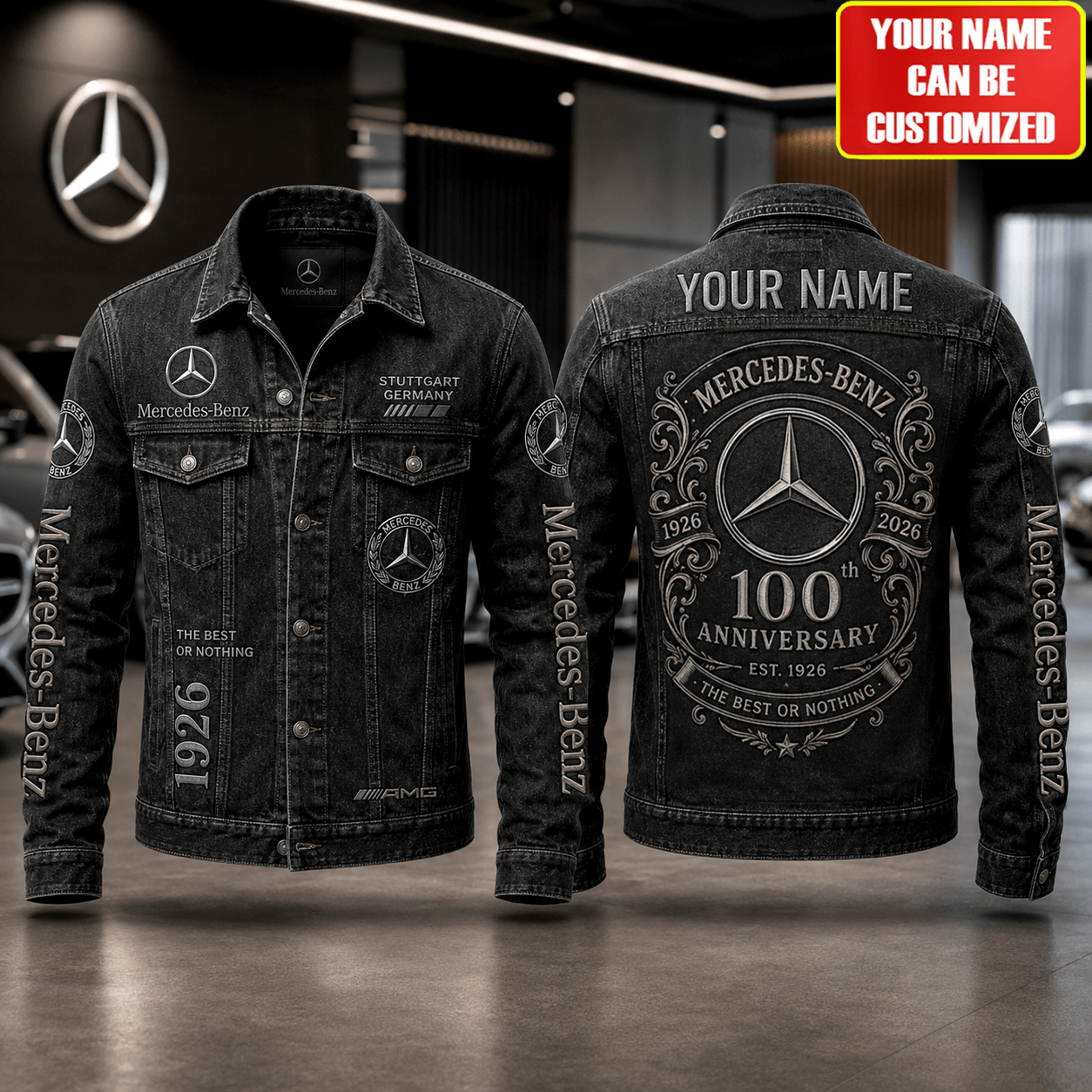 Personalized Merc 100TH Anniversary Denim Jacket Merc Merch Best Gifts For Husband