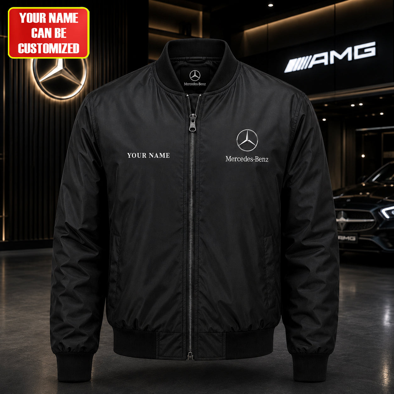 Personalized Merc 2026 Bomber Jacket Car Enthusiast Apparel Present For Dad