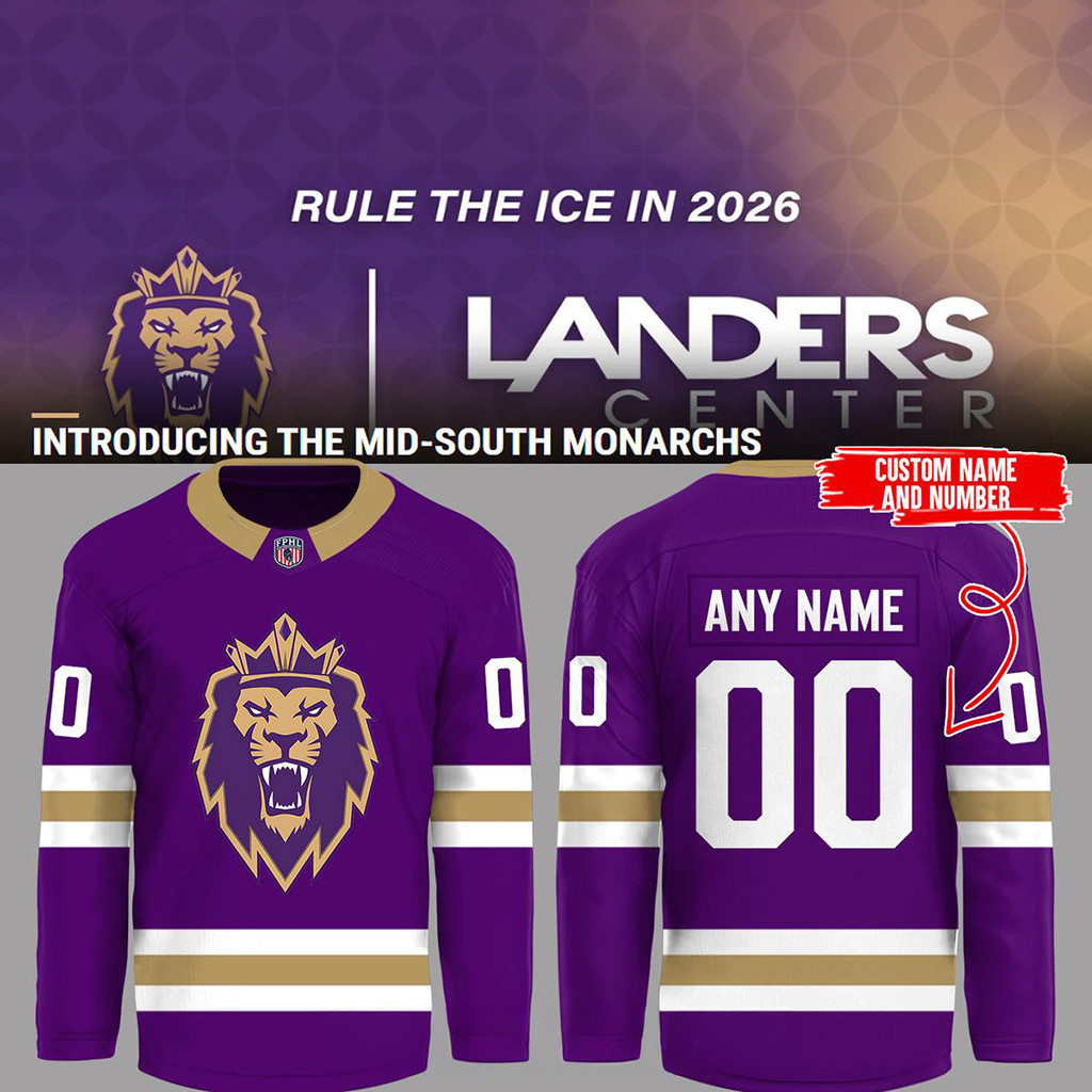 Personalized Mid-South Monarchs Rule The Ice 2026 Hockey Jersey Presents For Hockey Lovers