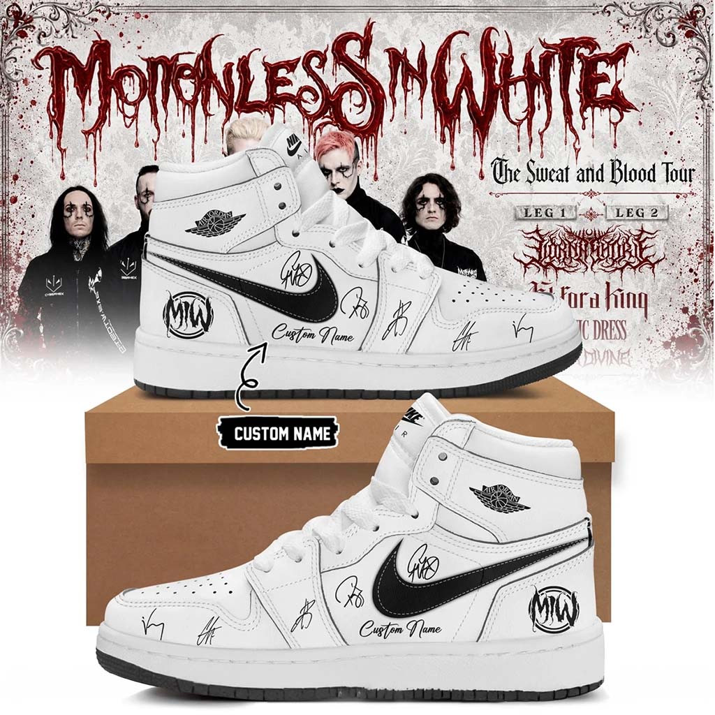 Personalized Motionless In White Merch The Sweat And Blood Tour 2026 Sneakers Music Fan Gifts